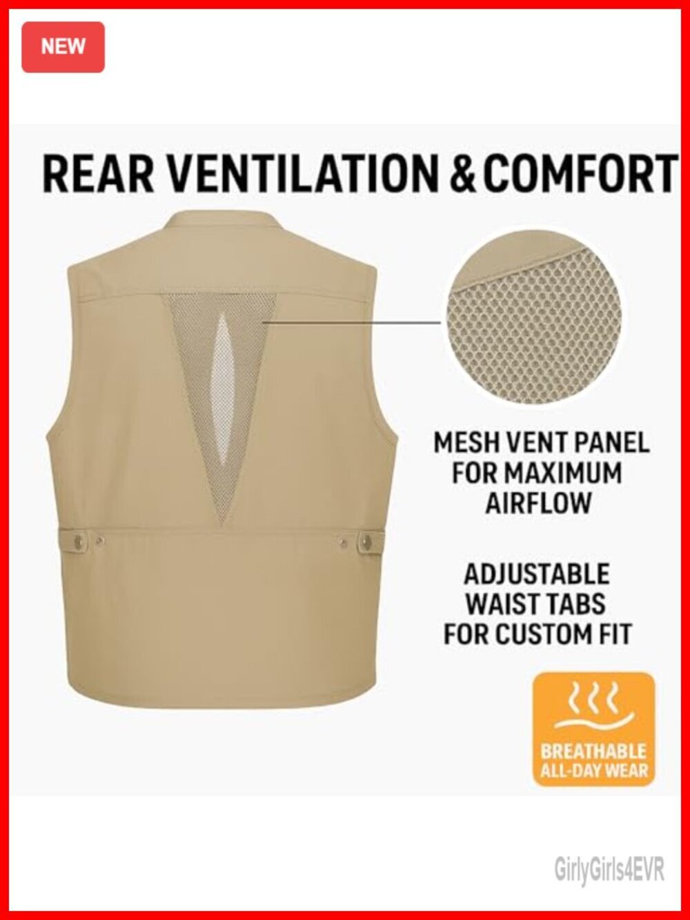 21 Pocket Utility Vest - Tactical Safari Hunting Camping Travel Vest - Picture 2 of 6